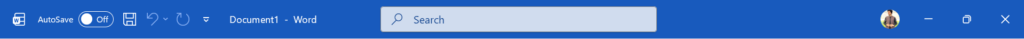 ms word title bar